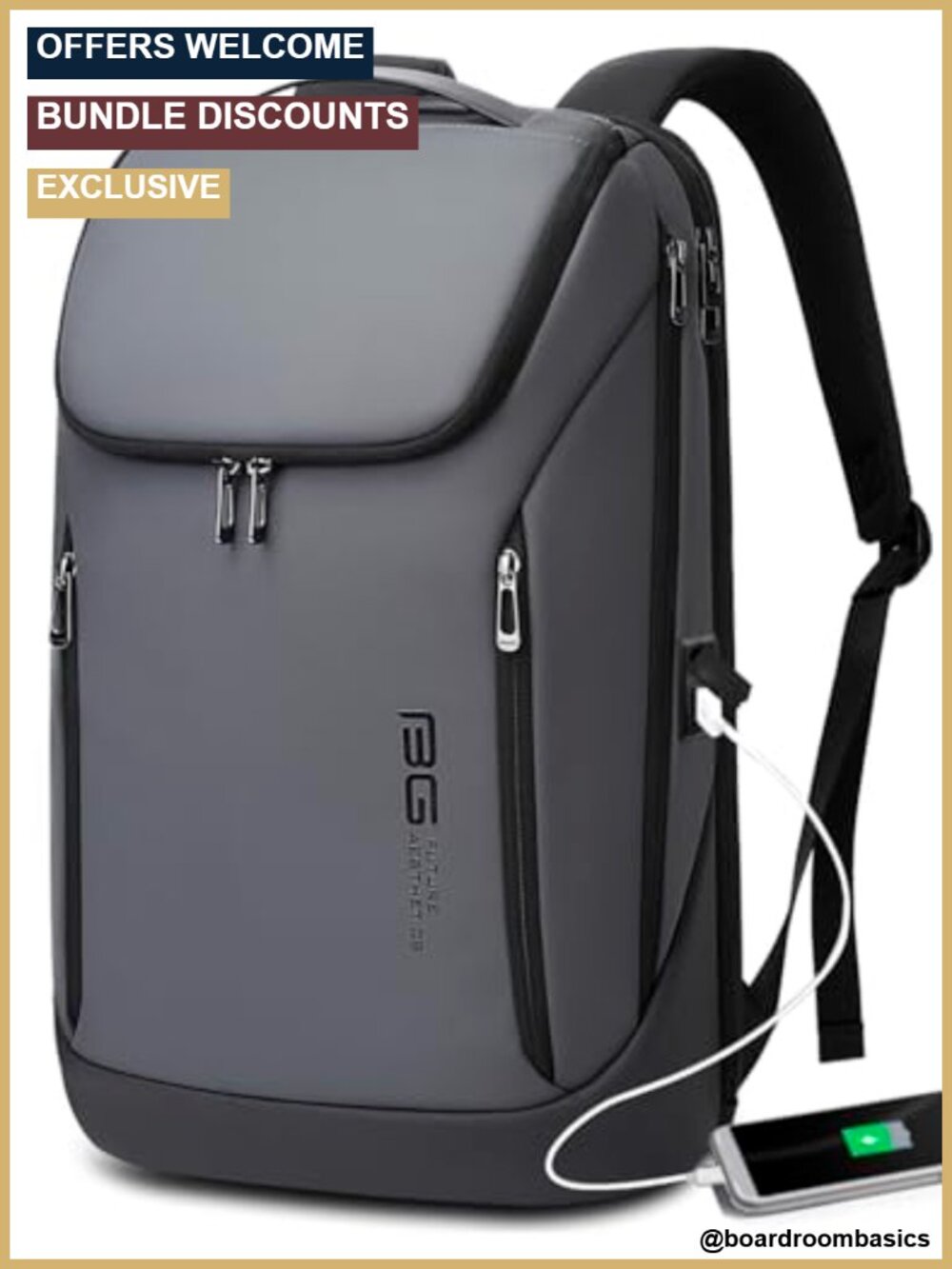 Laptop Backpack with USB Charging Port Waterproof Travel Business